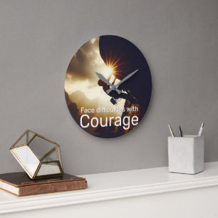 Grande Horloge Ronde Des difficultés avec courage suivront