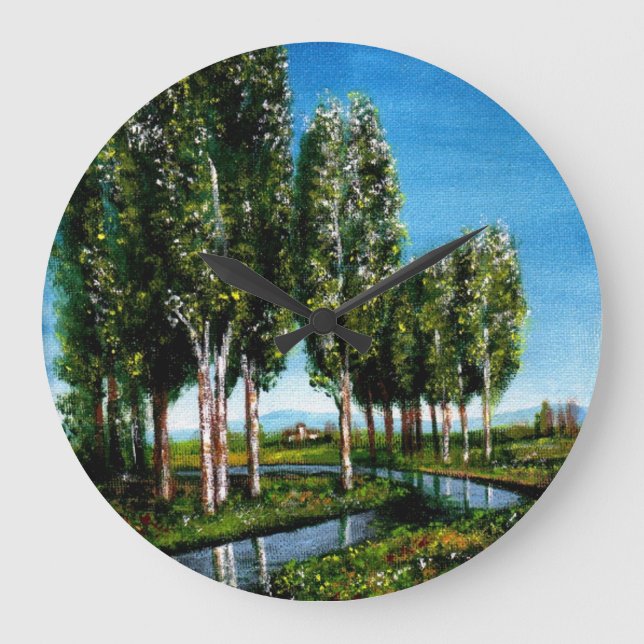 GRANDE HORLOGE RONDE DES OISEAUX EN TOSCANE (Recto)