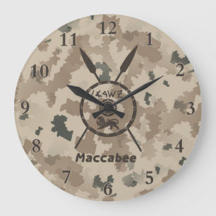 Grande Horloge Ronde Desert Maccabee Shield And Spears