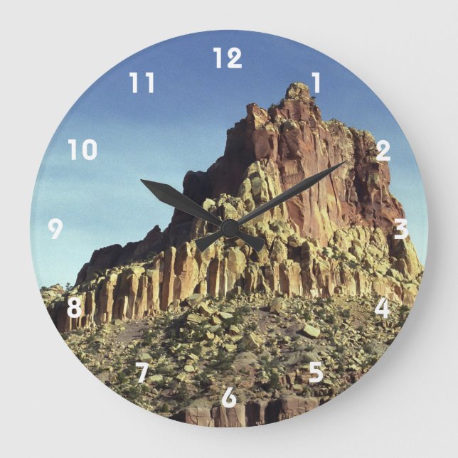 Grande Horloge Ronde Desert Rock Mountain Peak Paysage Photo (Recto)