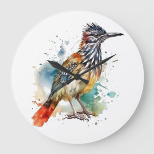 Grande Horloge Ronde Desert Spirit, Roadrunner en Aquarelle
