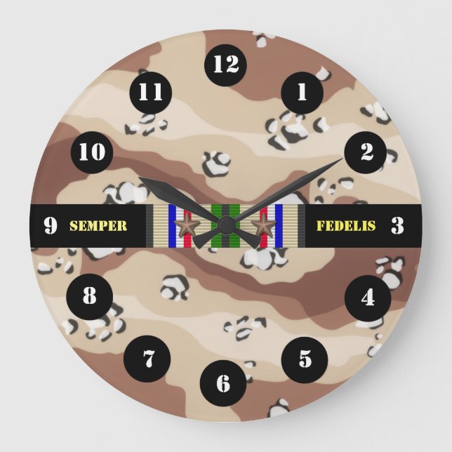 GRANDE HORLOGE RONDE DESERT STORM MARINE 2 STARS CLOCK (Recto)