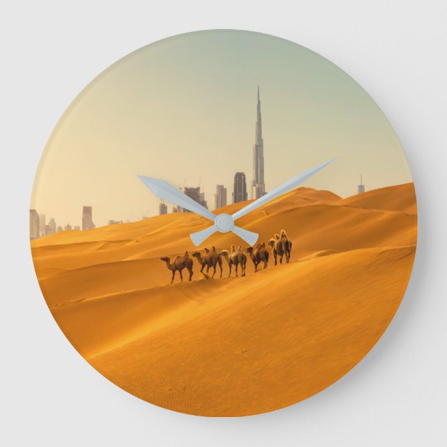 Grande Horloge Ronde Deserts | Dubai's Skyline View with Camels (Recto)
