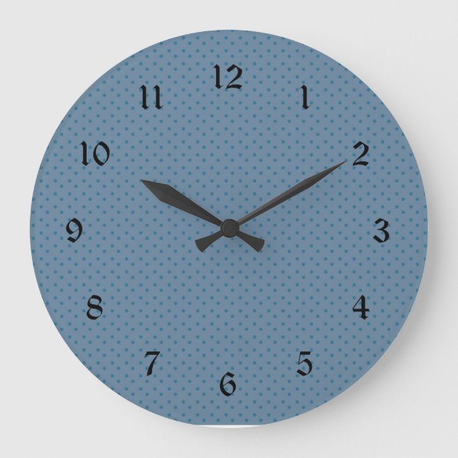 Grande Horloge Ronde Design bleu ardoise (Recto)