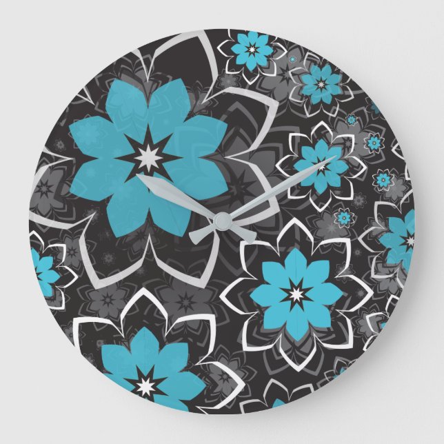 Grande Horloge Ronde Design floral 14 (Recto)
