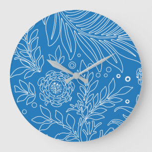 Grande Horloge Ronde Design floral 32