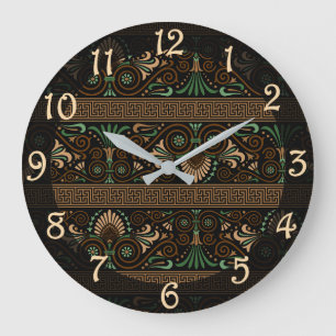 Grande Horloge Ronde Design grec