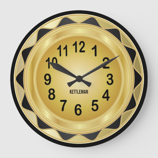 Grande Horloge Ronde Design Or Or (Recto)