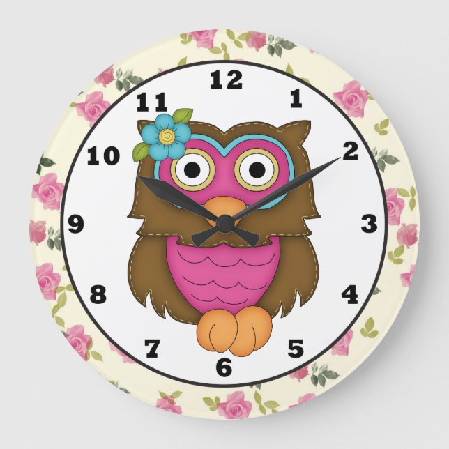 Grande Horloge Ronde Dessin animé (Recto)