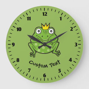 Grande Horloge Ronde Dessin de grenouille