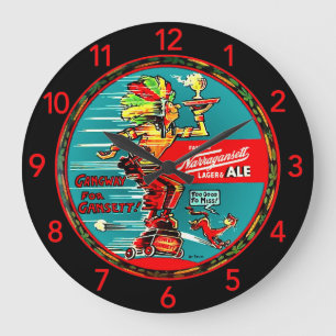 GRANDE HORLOGE RONDE DESSOUS DE VERRE VINTAGES DE PIERRE DE "PLATEAU DE