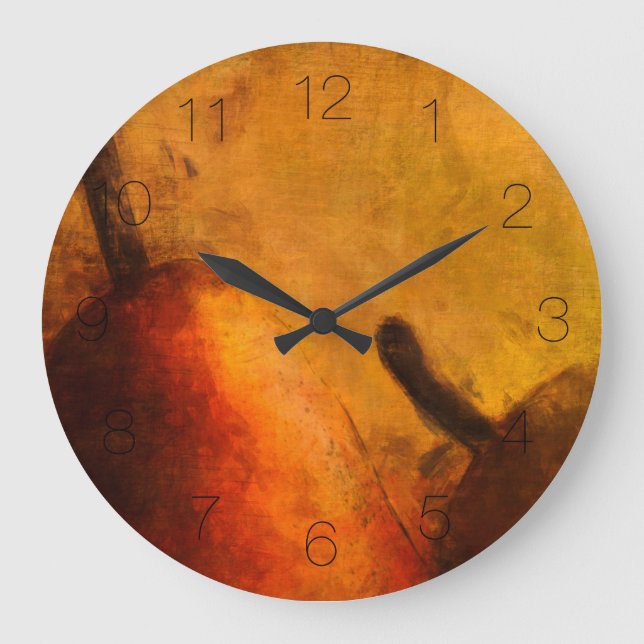 Grande Horloge Ronde Deux poires d'or (Recto)