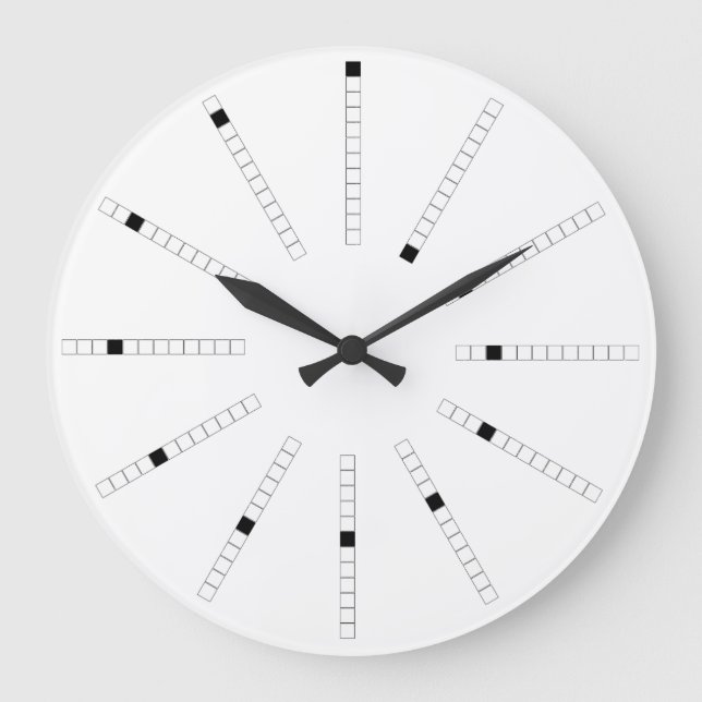 Grande Horloge Ronde Diapositive progressive vers l'extérieur : temps d (Recto)