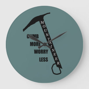 Grande Horloge Ronde Dicton de motivation pour l'escalade de rochers