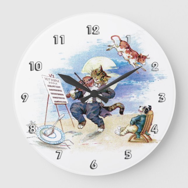 Grande Horloge Ronde Diddle Diddle Nursery Rhyme (Recto)