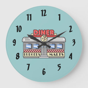 Grande Horloge Ronde DIner rétro