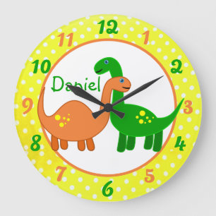 Grande Horloge Ronde Dinosaures