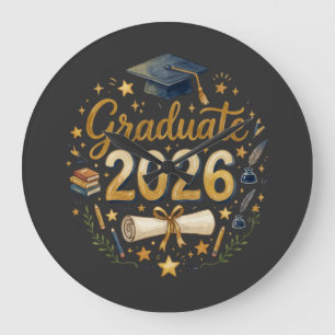 Grande Horloge Ronde Diplômé sur mesure de la promotion 2026 Famille pe