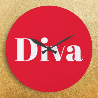Grande Horloge Ronde Diva Opera Chanteur Interprète Musicale Thème