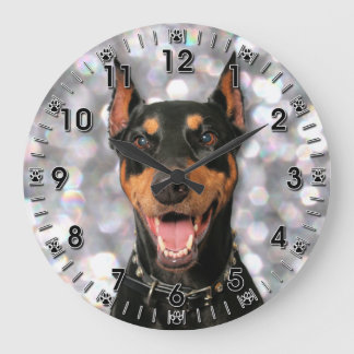Grande Horloge Ronde Doberman - Megyan