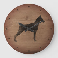 Doberman Pinscher Silhouette Style rustique