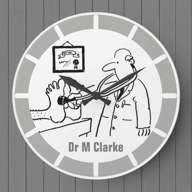Grande Horloge Ronde Docteur avec pied de contrôle de stéthoscope (Créateur téléchargé)