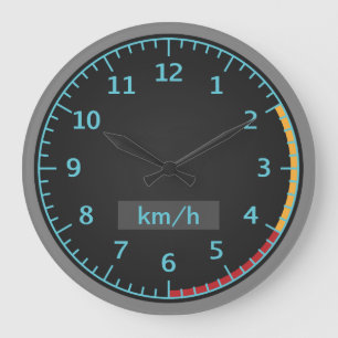 Grande Horloge Ronde Domaine bleu et noir