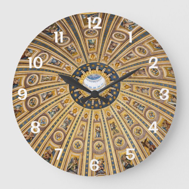 Grande Horloge Ronde Dôme de la Basilique Saint-Pierre - Vatican, Rome, (Recto)