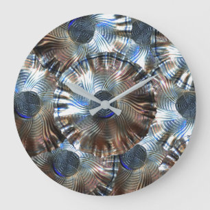 Grande Horloge Ronde Domino Fun Blue