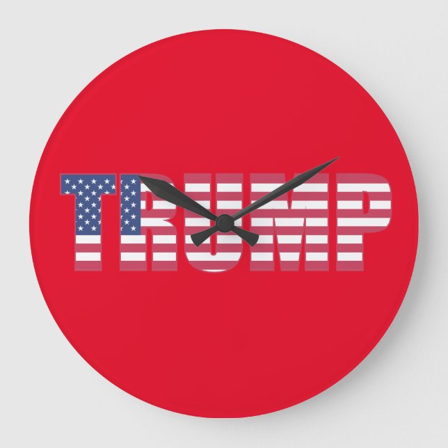 Grande Horloge Ronde DONALD TRUMP Red clock (Recto)