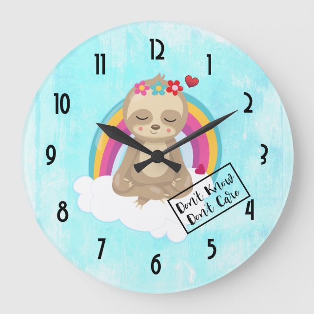Grande Horloge Ronde Don't Know Don't Care Text (Recto)