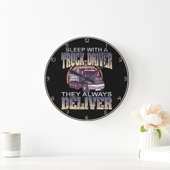 Grande Horloge Ronde Dormir Avec Un Chauffeur De Camion (Maison)