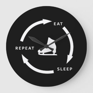 Grande Horloge Ronde Dormir Répéter patinage artistique Ventilateur spo