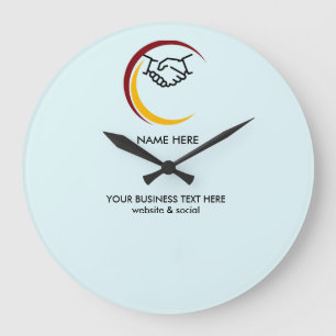 Grande Horloge Ronde Dossier deentreprise monochrome