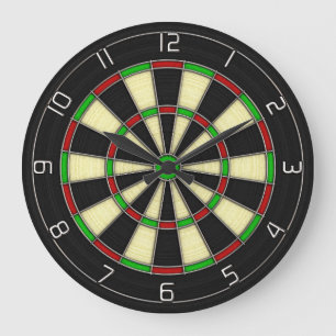 Grande Horloge Ronde "Double top" Classic Darts Dartboard Clock