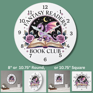 Grande Horloge Ronde Dragon - Club de lecture de livres de fantasy