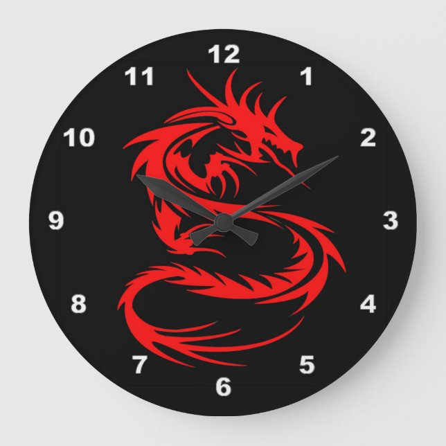 Grande Horloge Ronde Dragon rouge (Recto)