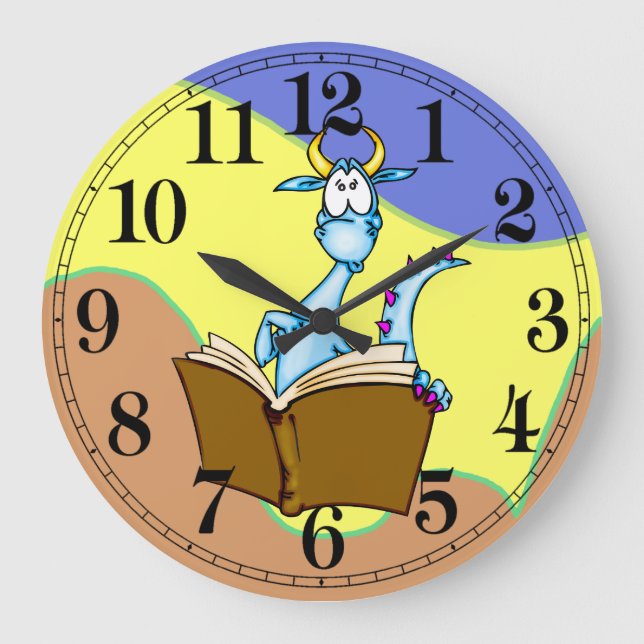 Grande Horloge Ronde Dragon Wall Clock (Recto)