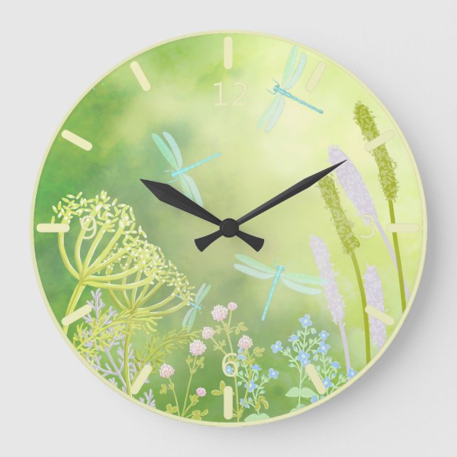 Grande Horloge Ronde dragonfly Meadow (Recto)