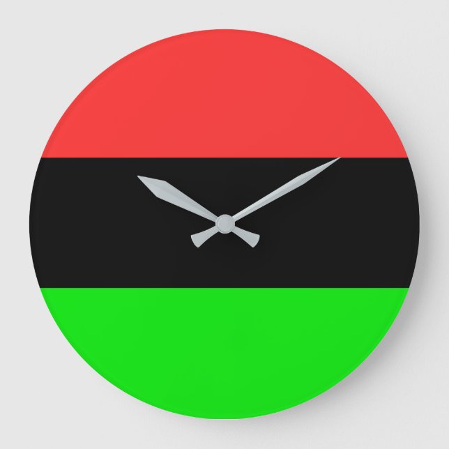 Grande Horloge Ronde Drapeau africain (Recto)