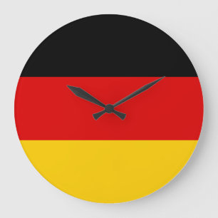 Grande Horloge Ronde Drapeau Allemagne