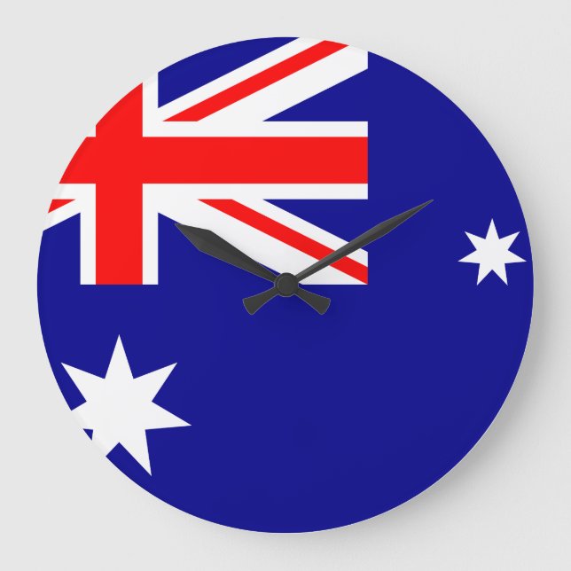 Grande Horloge Ronde Drapeau australien (Recto)