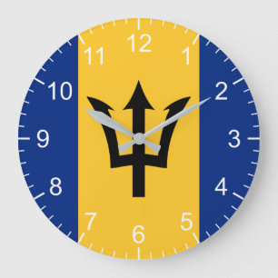 Grande Horloge Ronde Drapeau Barbade
