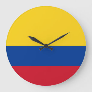 Grande Horloge Ronde Drapeau Colombie