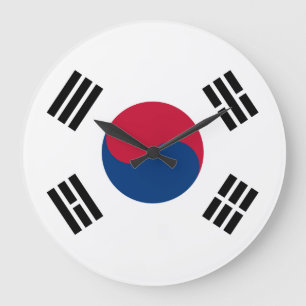 Grande Horloge Ronde Drapeau Corée du Sud (Corée du Sud)