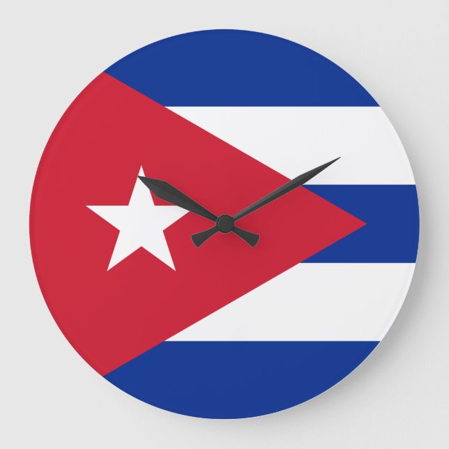 Grande Horloge Ronde Drapeau cubain (Recto)