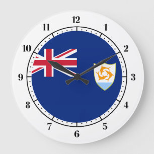 Grande Horloge Ronde Drapeau d'Anguillian