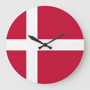 Grande Horloge Ronde Drapeau danois