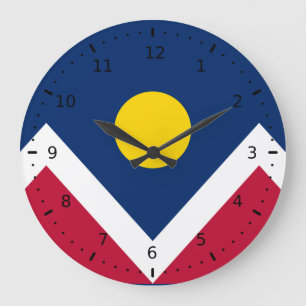 Grande Horloge Ronde Drapeau de Denver, Colorado