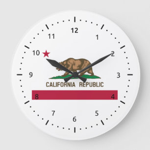Grande Horloge Ronde Drapeau de la Californie, drapeau d'état américa